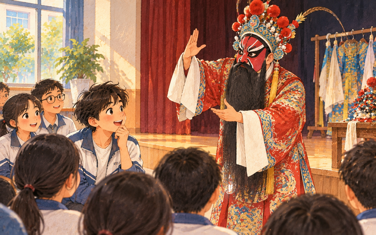The Red Face on Stage