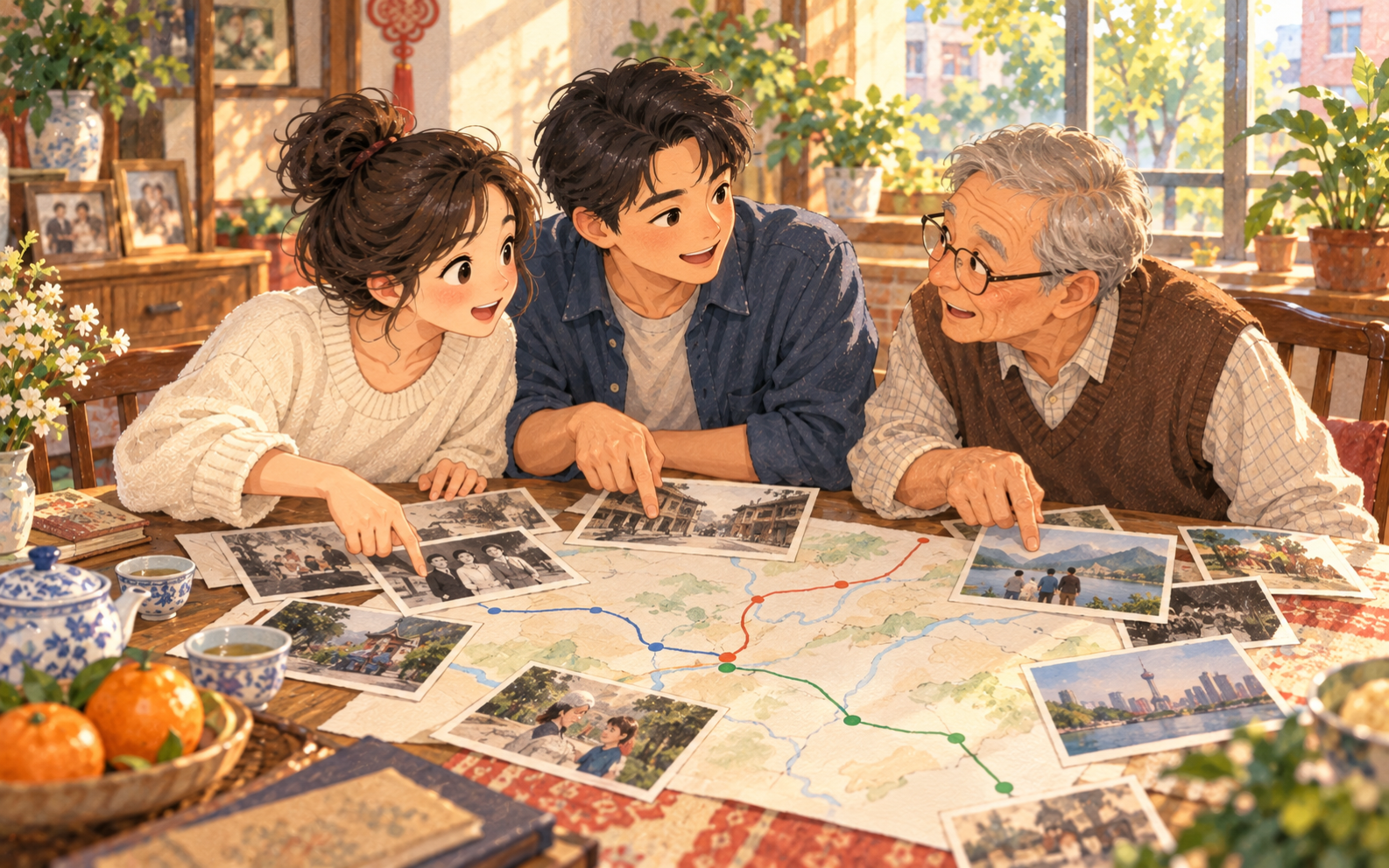 Changing times in a family map