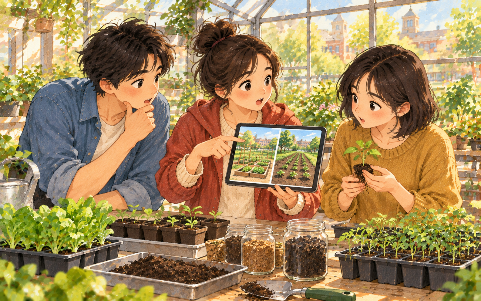 Seed program for two campus gardens