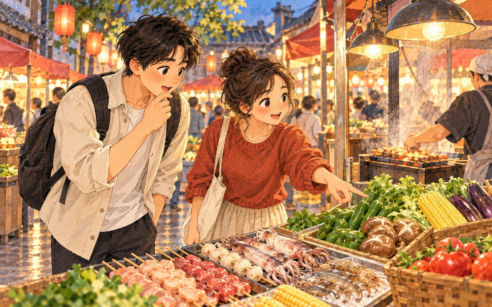A local meal at the night market
