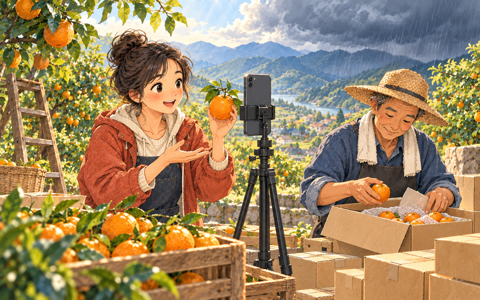 Live broadcast brings orchards to consumers