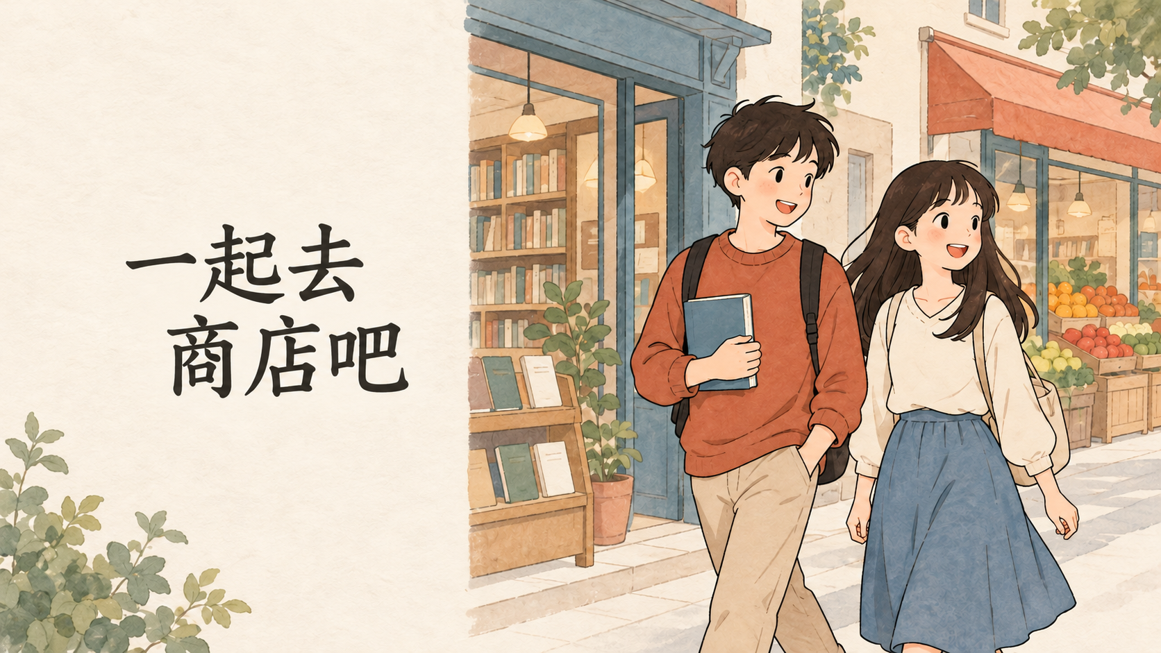 Let's go to the store together: Xiaolin and Xiaoyu