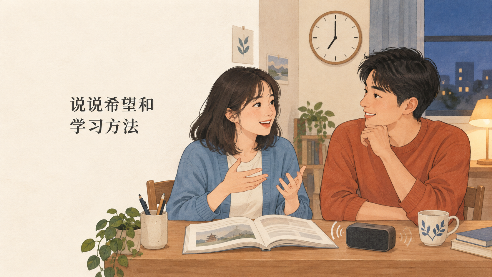 Talk about hopes and study methods: Xiao Lin and Xiao Yu