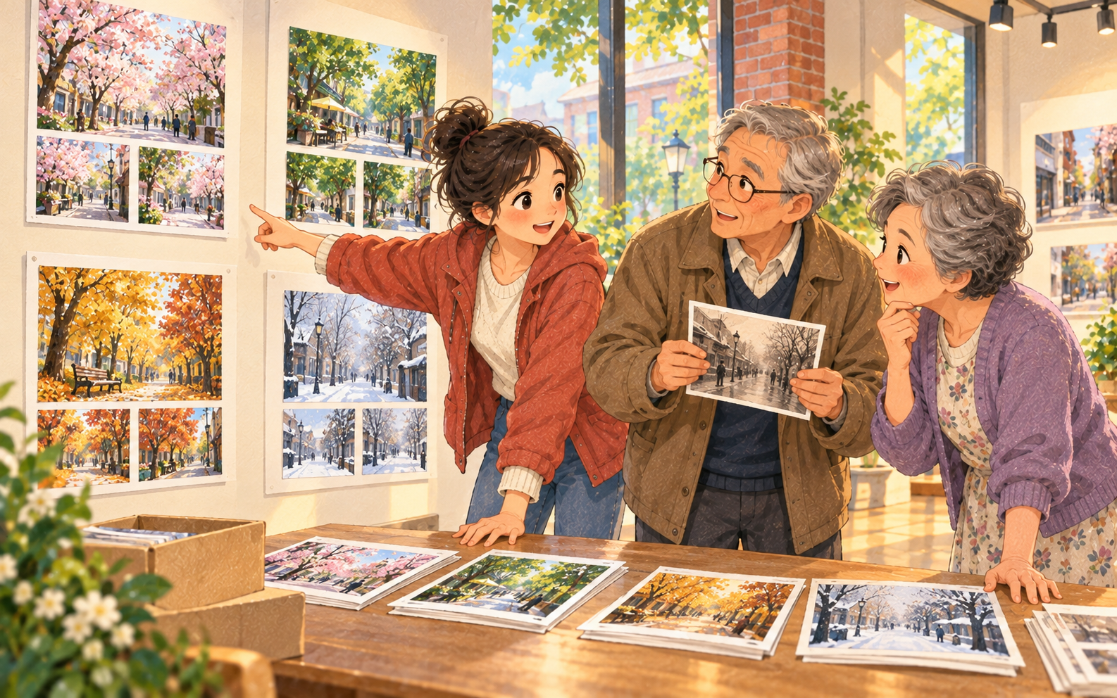 Four seasons of one street in photographs
